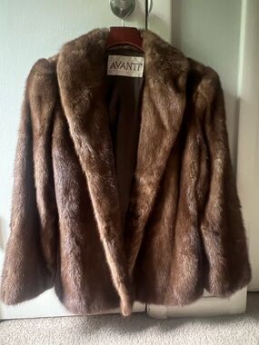 Vintage Avanti Brown Real Mink Coat